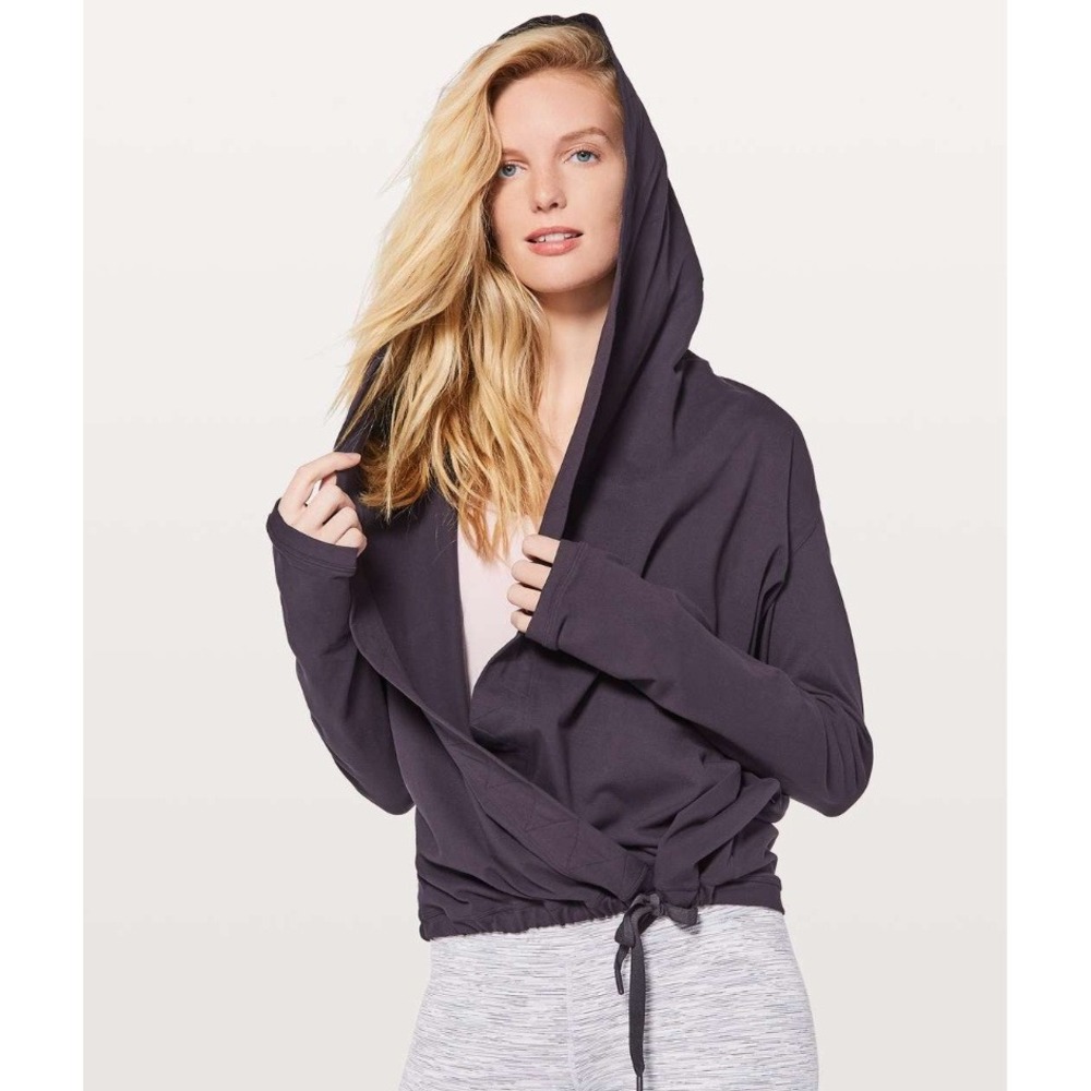Lululemon Ready To Rulu Wrap Boysenberry Crossover Tie Waist Thumbholes Size 2